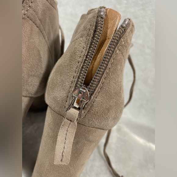 Franco Sarto - Tan Suede/Leather Heeled Sandals - 7M - Picture 11 of 12